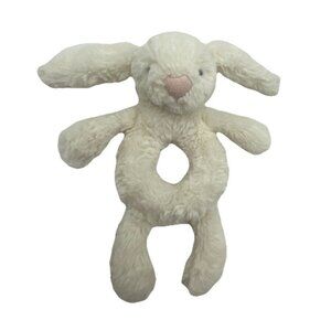 Little Jellycat Plush Rattle Bashful Bunny Soft Toy Stuffed Animal Baby Ring